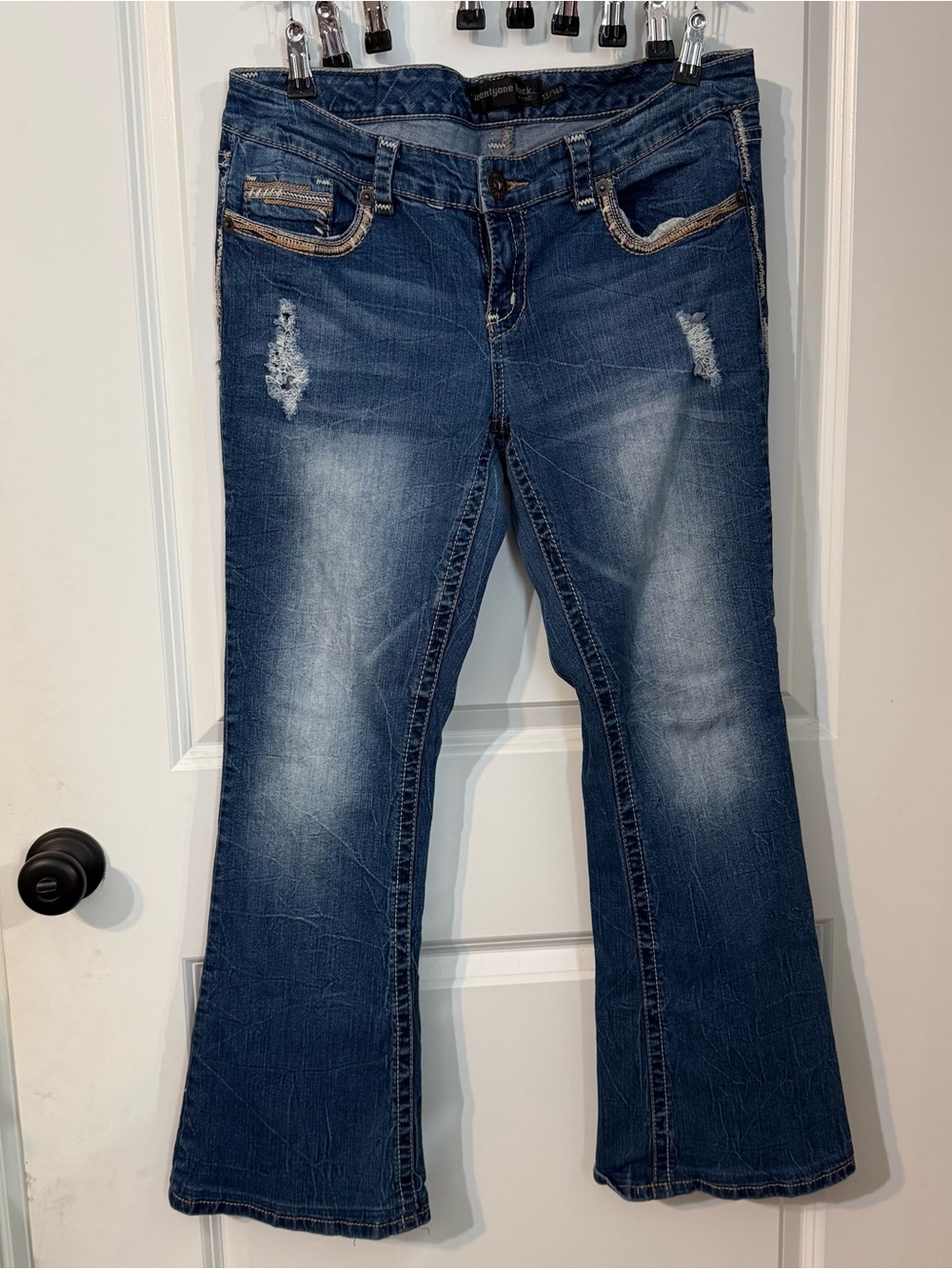 Twenty One Black by Rue21 Distressed Flare Jeans
